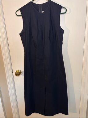 MORGANE LE FAY NAVY BLUE SLEEVELESS SHEATH DRESS SIZE MEDIUM